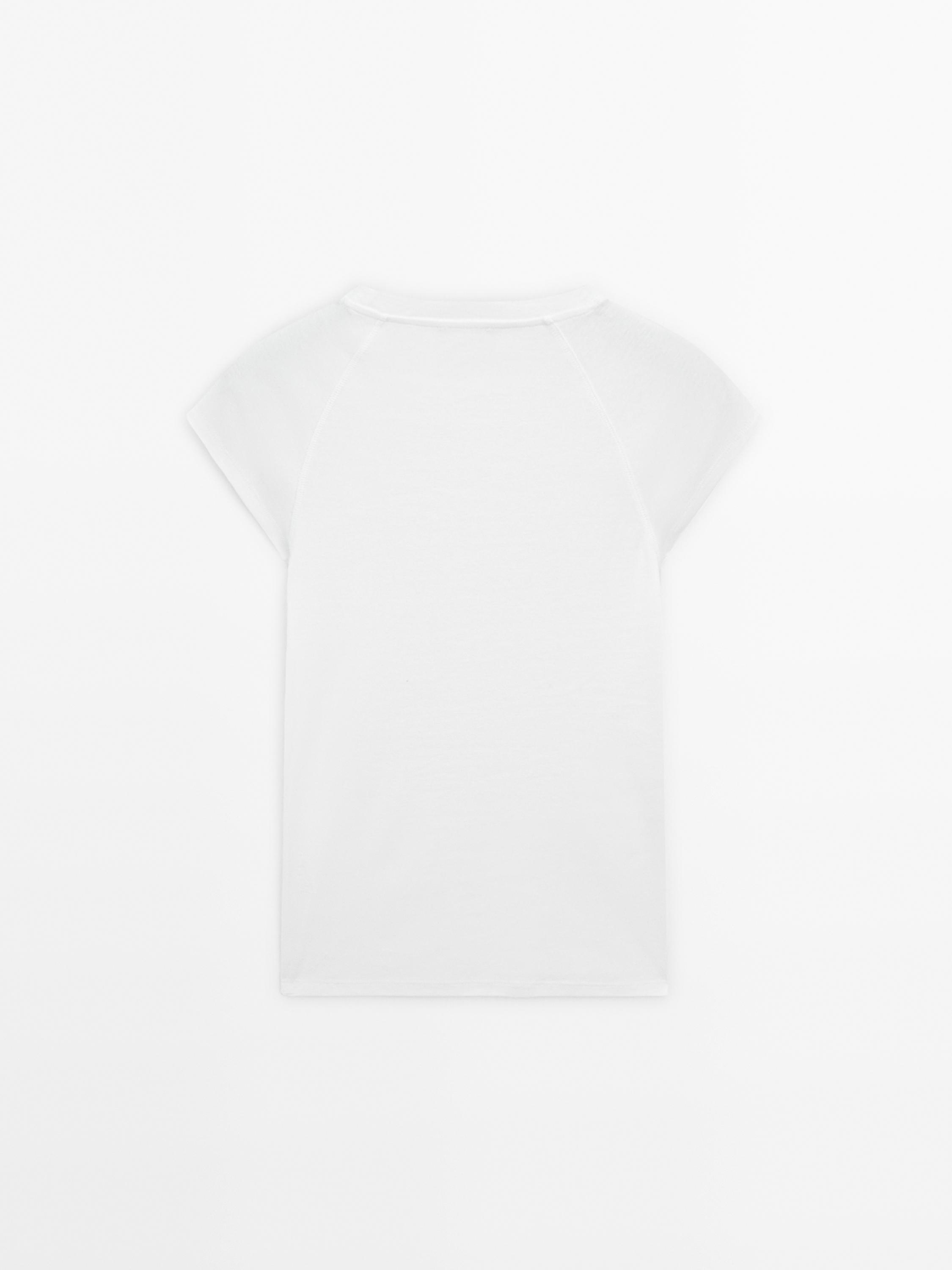 T-shirt à manches courtes raglan en coton